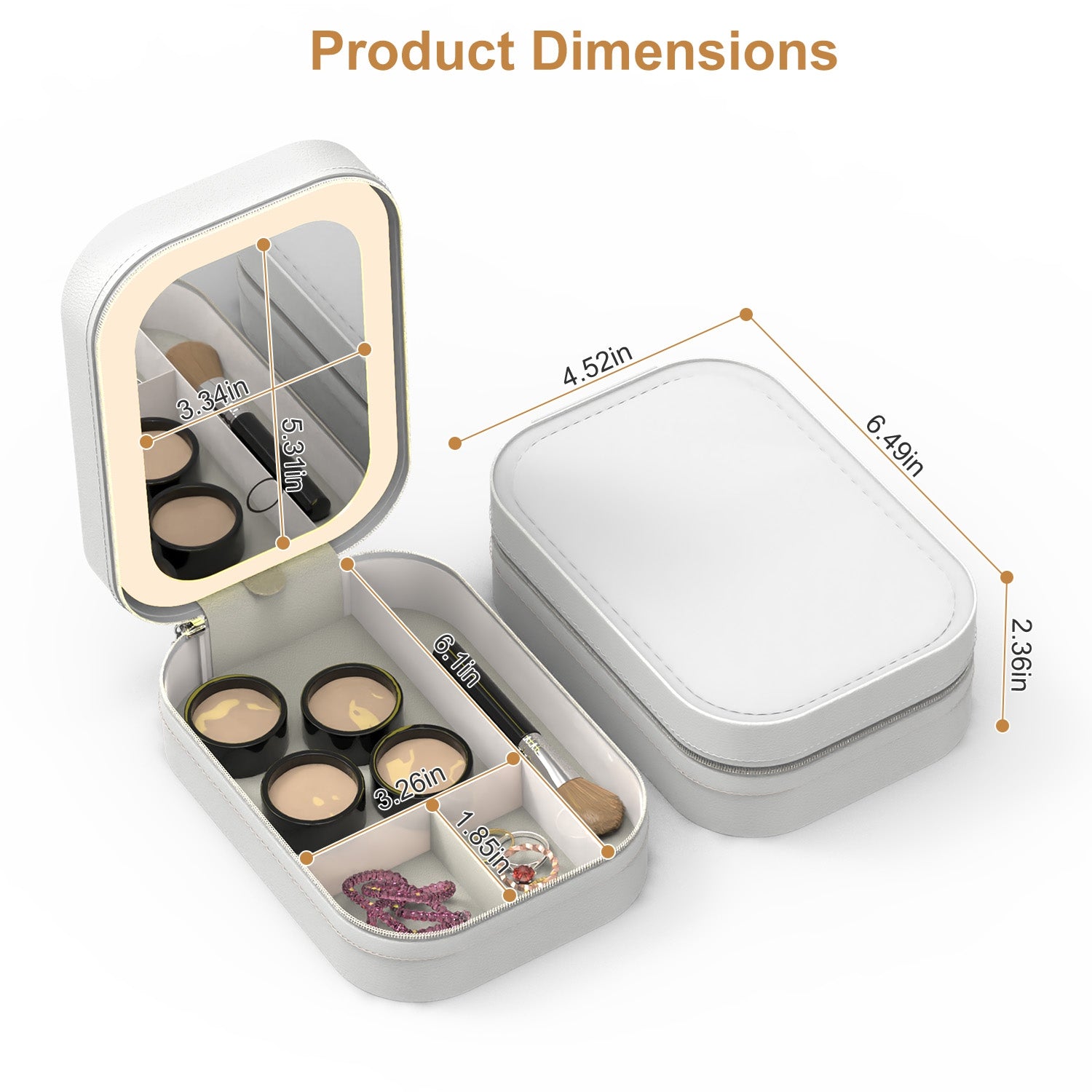 LED Makeup Travel Case